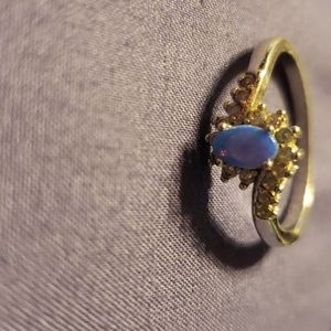 Blue Topaz Sterling silver ring